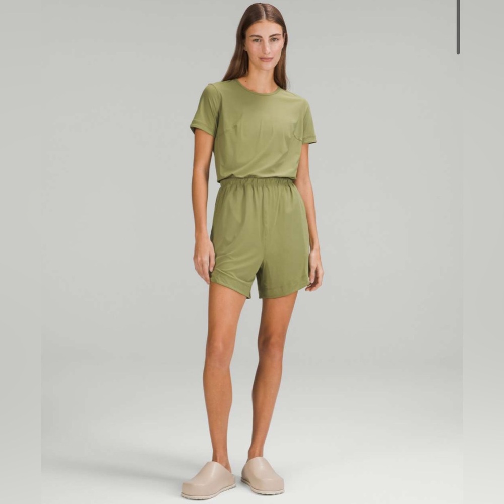Lululemon Lightweight High-Neck Romper Bronze Green size 8